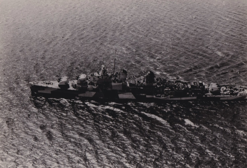 USS Charles S. Sperry (DD-697) underway, from her own official Navy photograph