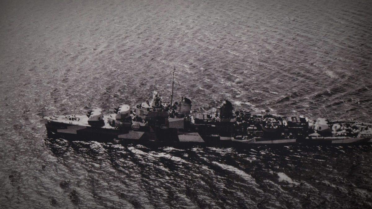 The USS Charles S. Sperry under way at sea, her official Navy photograph.